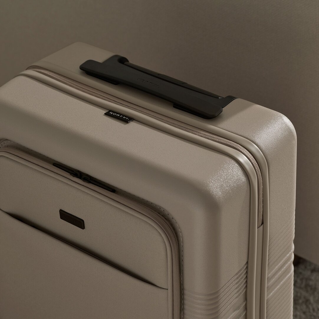Cabin Suitcase | With Front Pocket | Dune | Premium